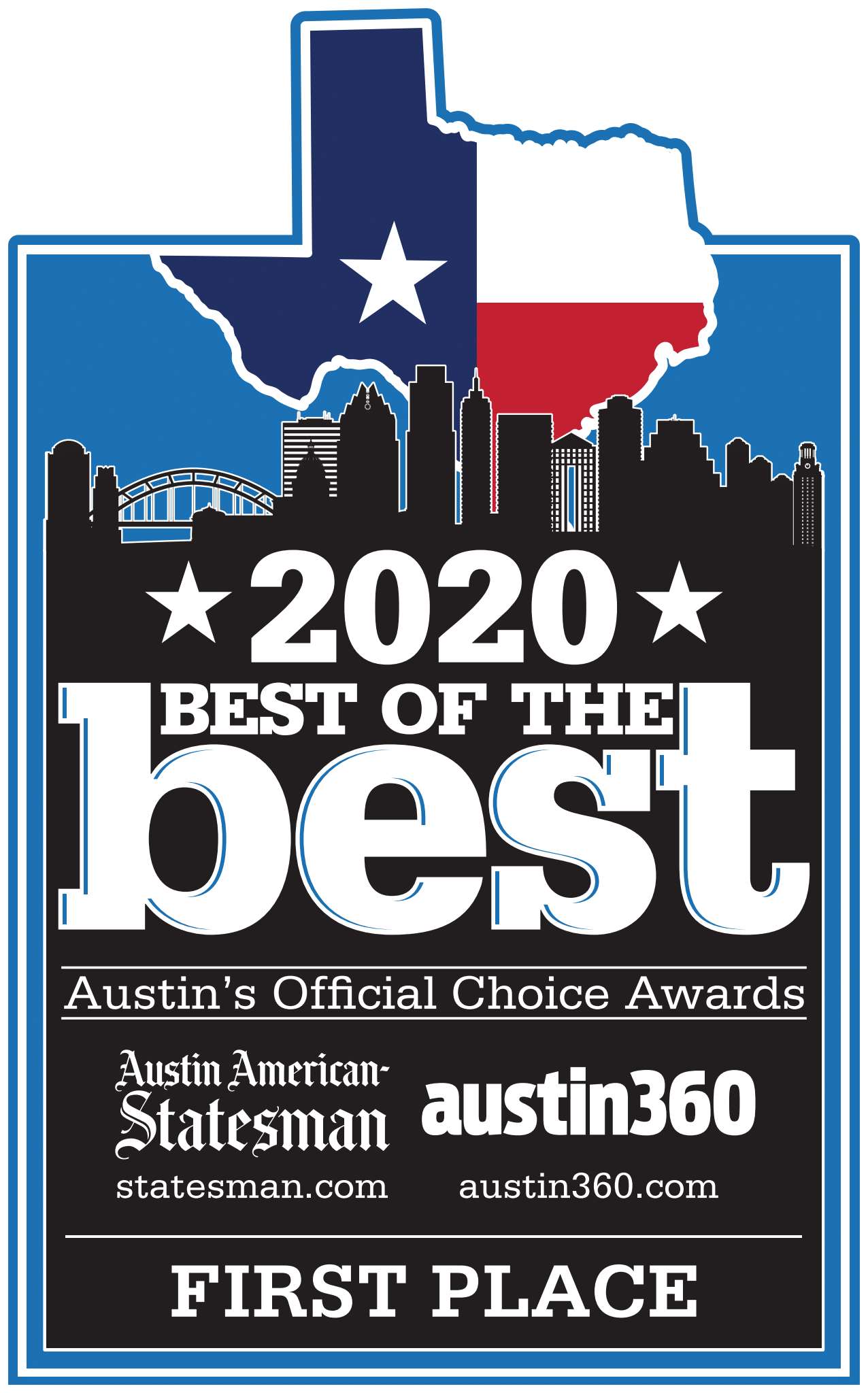 Best Assisted Living Facility Austin Texas 2020 award badge